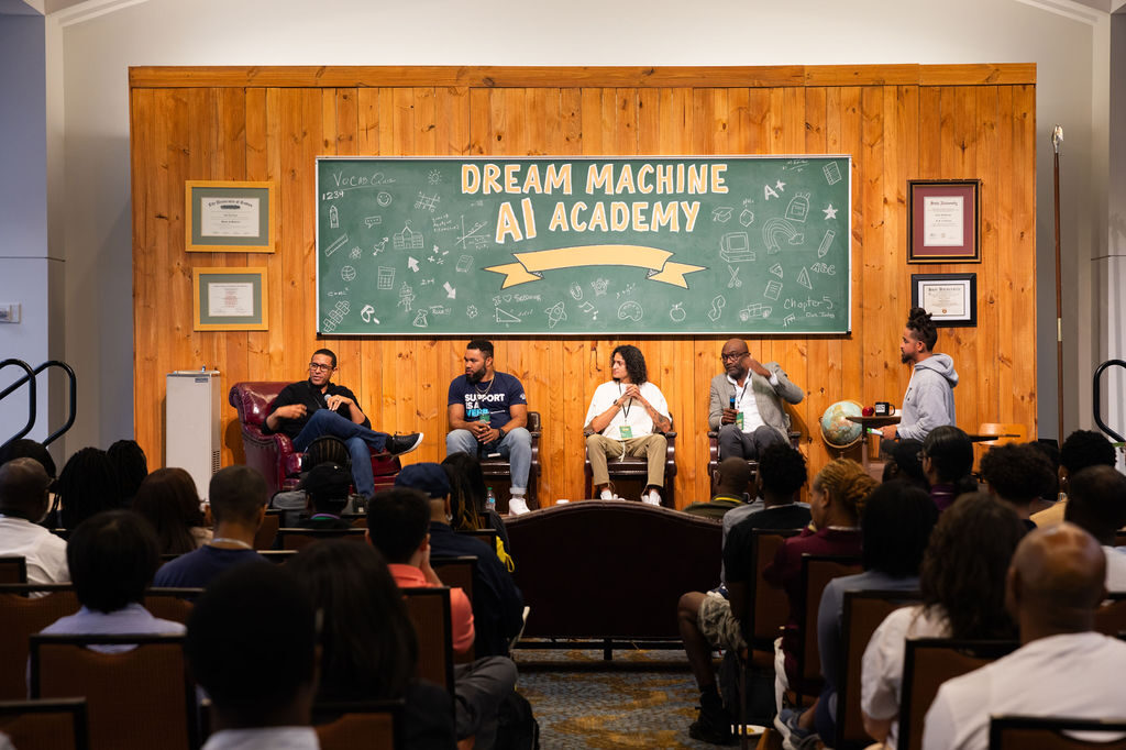A panel at the Dream Machine AI Academy