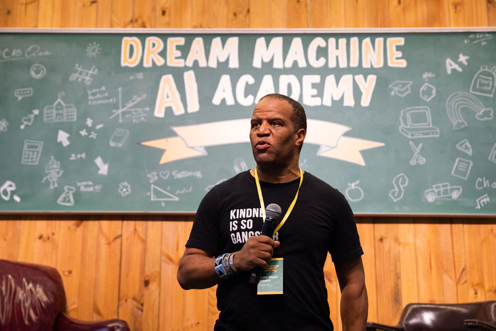 A speaker at the Dream Machine AI Academy