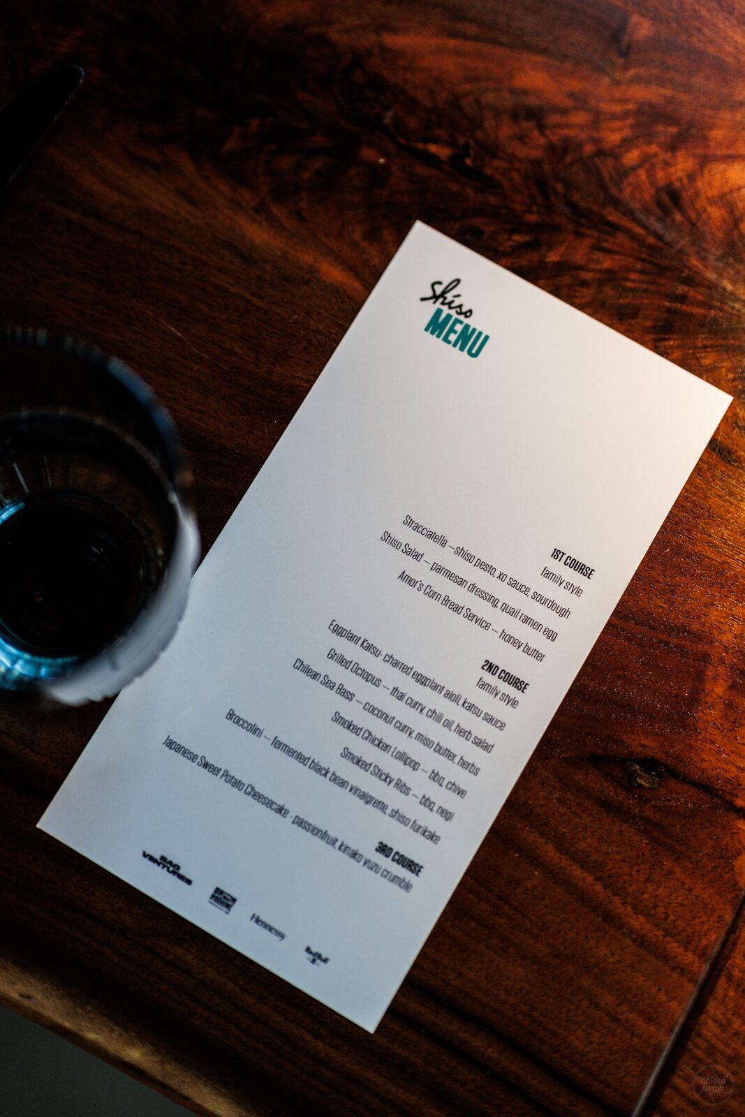 The Building the Future dinner menu