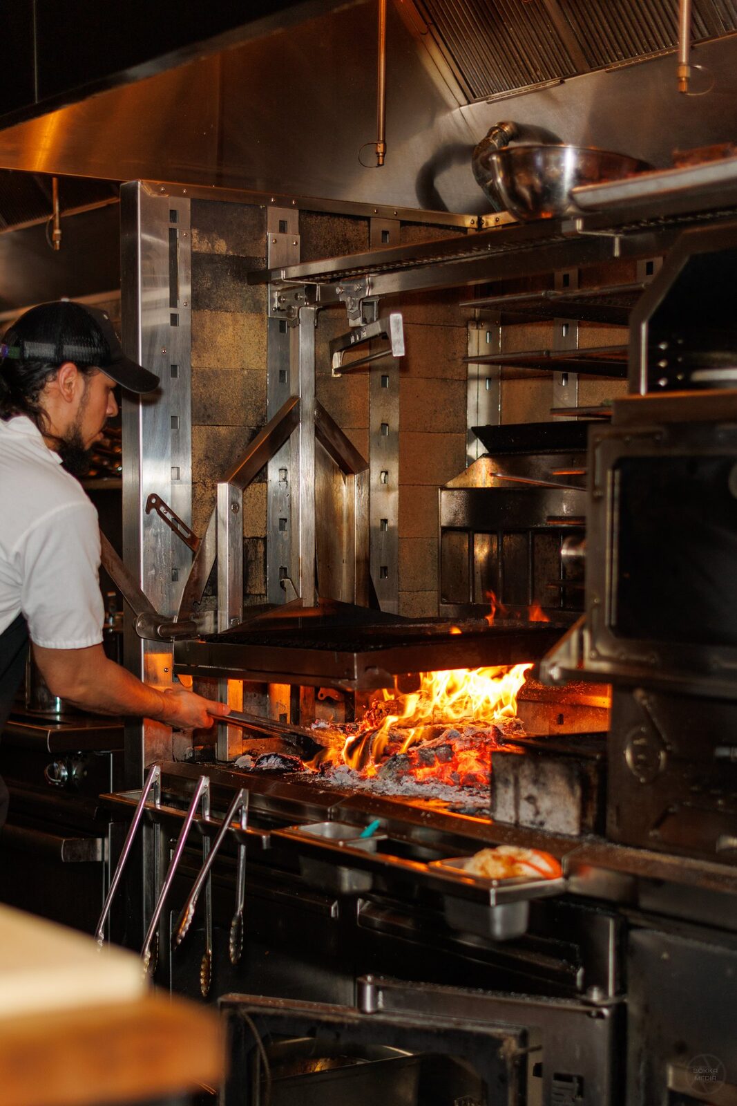 Open-fire cooking at Building the Future