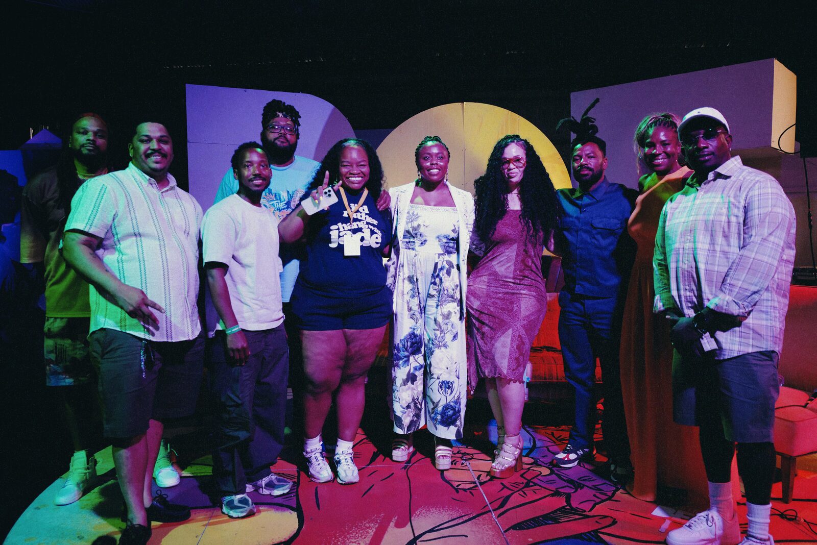 On stage at The Cookout