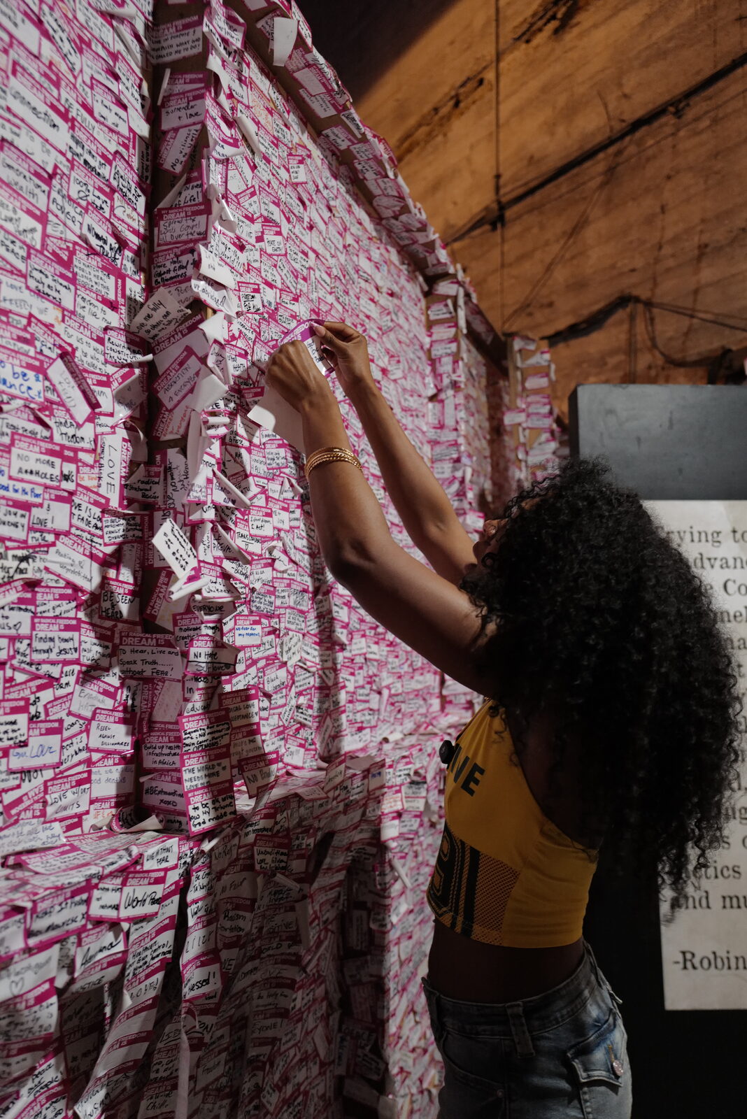 The community wall at The Cookout